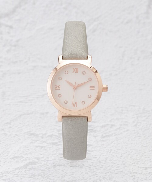 one'sterrace(ワンズテラス)の「ストーンローマダイヤル ウォッチ(アナログ腕時計・レディース・グレー系4/ブラック系8・99)」の5枚目の写真
