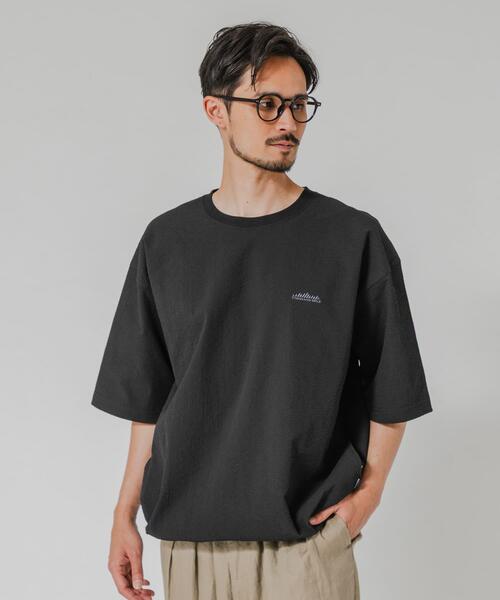 THOUSAND MILE(サウザンドマイル)の「『吸水速乾/UVカット』『別注』THOUSAND MILE×URBAN RESEARCH WASHER CODE T-SHIRTS(Tシャツ/カットソー・メンズ・チャコールグレー/ブラック/ストライプ・SMALL/MEDIUM/LARGE)」の6枚目の写真