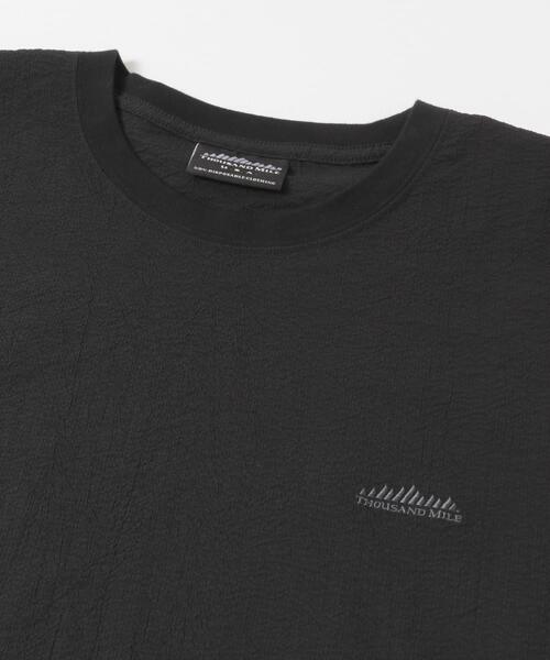 THOUSAND MILE(サウザンドマイル)の「『吸水速乾/UVカット』『別注』THOUSAND MILE×URBAN RESEARCH WASHER CODE T-SHIRTS(Tシャツ/カットソー・メンズ・チャコールグレー/ブラック/ストライプ・SMALL/MEDIUM/LARGE)」の15枚目の写真