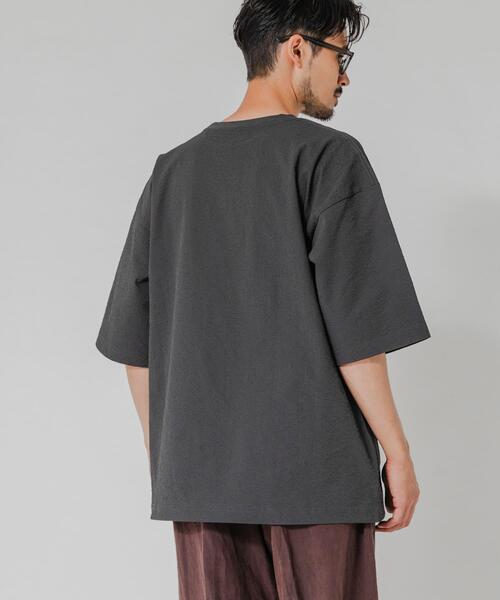 THOUSAND MILE(サウザンドマイル)の「『吸水速乾/UVカット』『別注』THOUSAND MILE×URBAN RESEARCH WASHER CODE T-SHIRTS(Tシャツ/カットソー・メンズ・チャコールグレー/ブラック/ストライプ・SMALL/MEDIUM/LARGE)」の17枚目の写真