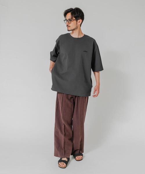 THOUSAND MILE(サウザンドマイル)の「『吸水速乾/UVカット』『別注』THOUSAND MILE×URBAN RESEARCH WASHER CODE T-SHIRTS(Tシャツ/カットソー・メンズ・チャコールグレー/ブラック/ストライプ・SMALL/MEDIUM/LARGE)」の19枚目の写真