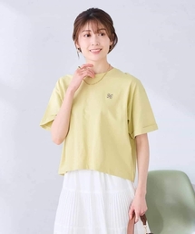 大人のクロップド刺繍Tシャツ【UVカット・接触冷感】