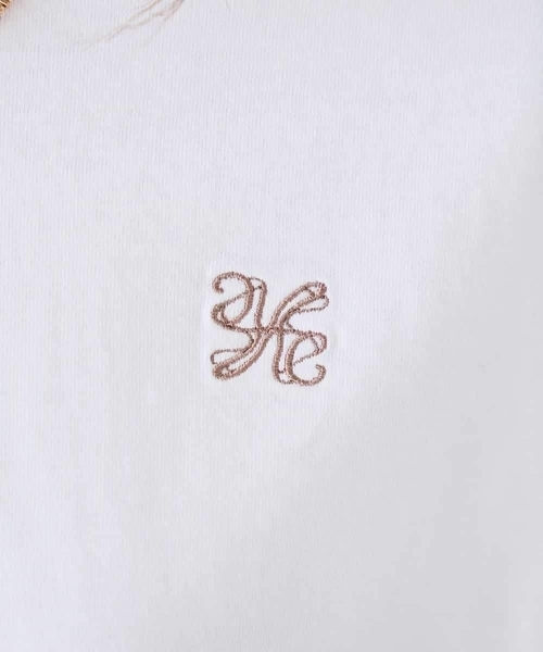a.v.v(アーヴェヴェ)の「大人のクロップド刺繍Tシャツ【UVカット・接触冷感】(Tシャツ/カットソー・レディース・クリーム/アイボリー/グリーン/ホワイト/ネイビー・38/36/40)」の20枚目の写真