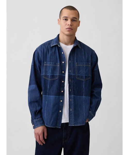 セール】Gap × Sean Wotherspoon パッチワークデニムオーバーシャツ
