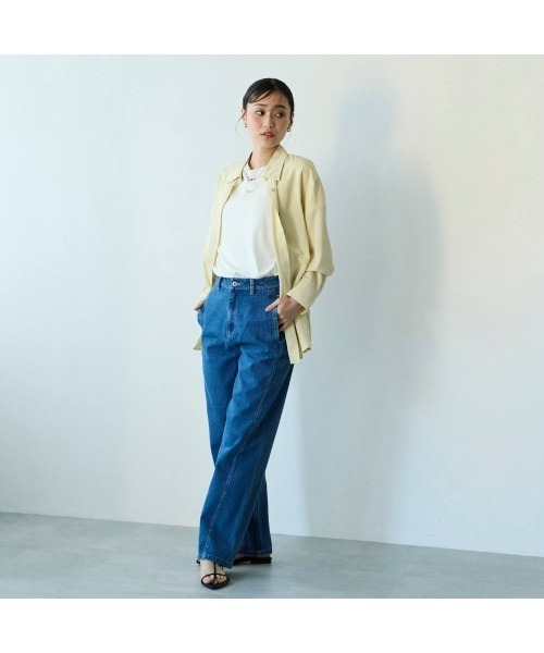 COMMON+HAUS(コモンハウス)の「ウォッシュド バレルパンツ(デニムパンツ・レディース・ブルー/アイボリー/ブラウン・S/M/L)」の6枚目の写真