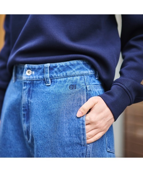 COMMON+HAUS(コモンハウス)の「ウォッシュド バレルパンツ(デニムパンツ・レディース・ブルー/アイボリー/ブラウン・S/M/L)」の11枚目の写真