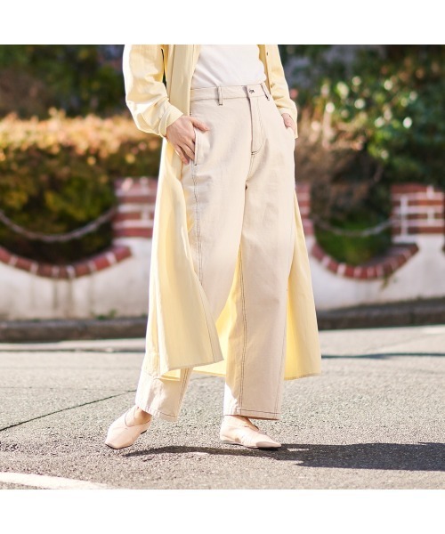 COMMON+HAUS(コモンハウス)の「ウォッシュド バレルパンツ(デニムパンツ・レディース・ブルー/アイボリー/ブラウン・S/M/L)」の15枚目の写真