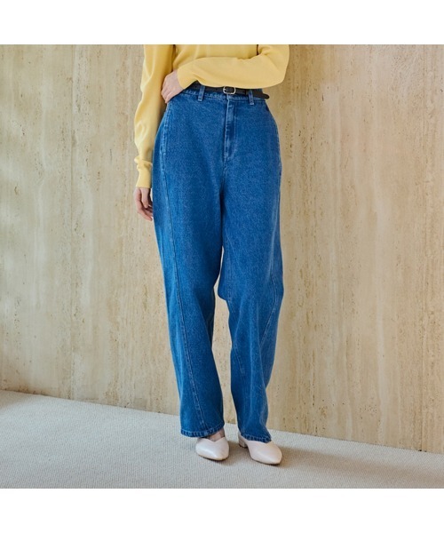 COMMON+HAUS(コモンハウス)の「ウォッシュド バレルパンツ(デニムパンツ・レディース・ブルー/アイボリー/ブラウン・S/M/L)」の20枚目の写真