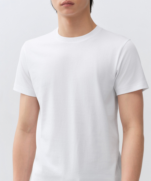 MUSINSA STANDARD（ムシンサスタンダード）の「[クールタンダード] スリムクルーネックTシャツ [ホワイト]（Tシャツ/カットソー・メンズ・その他・SMALL/MEDIUM/LARGE/2XL/3XL/X-LARGE）」の6枚目の写真