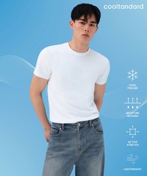 [クールタンダード] スリムクルーネックTシャツ [ホワイト]