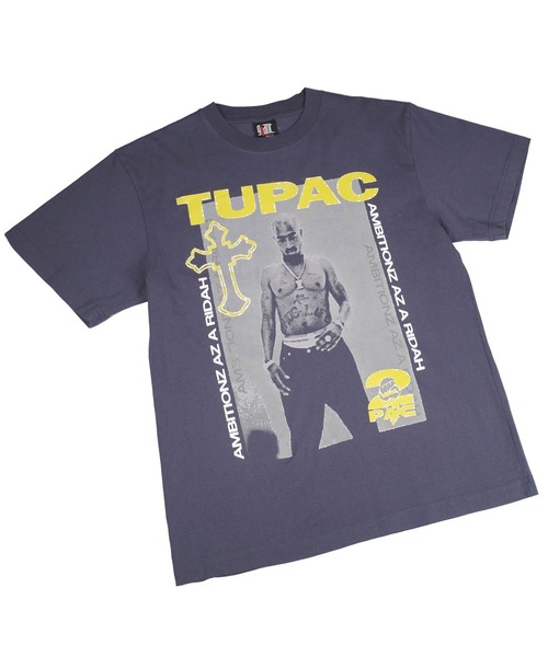 giant Vintage(ジャイアントヴィンテージ)の「【GIANT01】【Giant Vintage/ジャイアント ヴィンテージ】TUPAC COLLAGE AMBITIONS FRONT SCREEN PRINT OVERSIZED BOX SILHOUETTE T-SHIRTS(Tシャツ/カットソー・メンズ・ブルー系その他・MEDIUM/LARGE/X-LARGE/SMALL)」の2枚目の写真