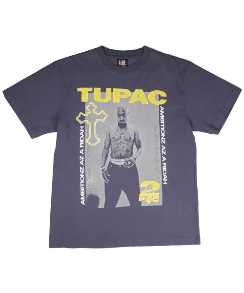 giant Vintage(ジャイアントヴィンテージ)の「【GIANT01】【Giant Vintage/ジャイアント ヴィンテージ】TUPAC COLLAGE AMBITIONS FRONT SCREEN PRINT OVERSIZED BOX SILHOUETTE T-SHIRTS(Tシャツ/カットソー・メンズ・ブルー系その他・MEDIUM/LARGE/X-LARGE/SMALL)」の3枚目の写真