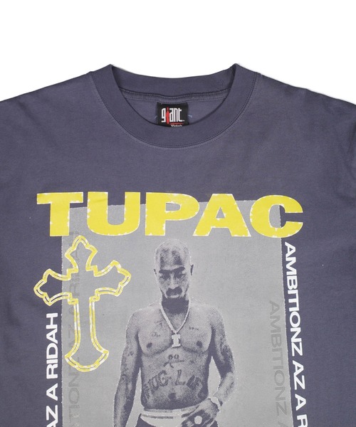 giant Vintage(ジャイアントヴィンテージ)の「【GIANT01】【Giant Vintage/ジャイアント ヴィンテージ】TUPAC COLLAGE AMBITIONS FRONT SCREEN PRINT OVERSIZED BOX SILHOUETTE T-SHIRTS(Tシャツ/カットソー・メンズ・ブルー系その他・MEDIUM/LARGE/X-LARGE/SMALL)」の4枚目の写真