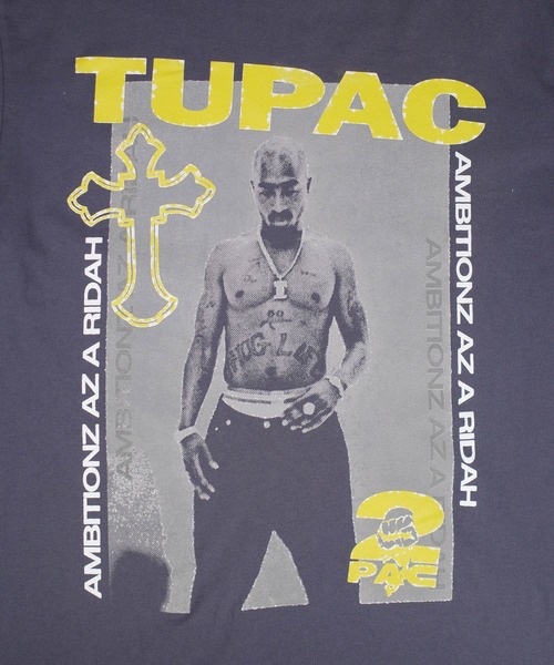 giant Vintage(ジャイアントヴィンテージ)の「【GIANT01】【Giant Vintage/ジャイアント ヴィンテージ】TUPAC COLLAGE AMBITIONS FRONT SCREEN PRINT OVERSIZED BOX SILHOUETTE T-SHIRTS(Tシャツ/カットソー・メンズ・ブルー系その他・MEDIUM/LARGE/X-LARGE/SMALL)」の6枚目の写真