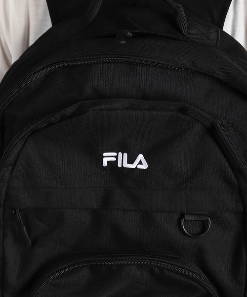 FILA(フィラ)の「FILA フィラ クリアポーチ付き スクールリュック 約30L 大容量 A4収納 PC収納 多機能(バックパック/リュック・メンズ・ブラック・FREE)」の8枚目の写真