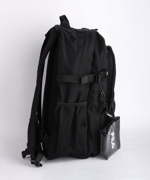 FILA(フィラ)の「FILA フィラ クリアポーチ付き スクールリュック 約30L 大容量 A4収納 PC収納 多機能(バックパック/リュック・メンズ・ブラック・FREE)」の12枚目の写真