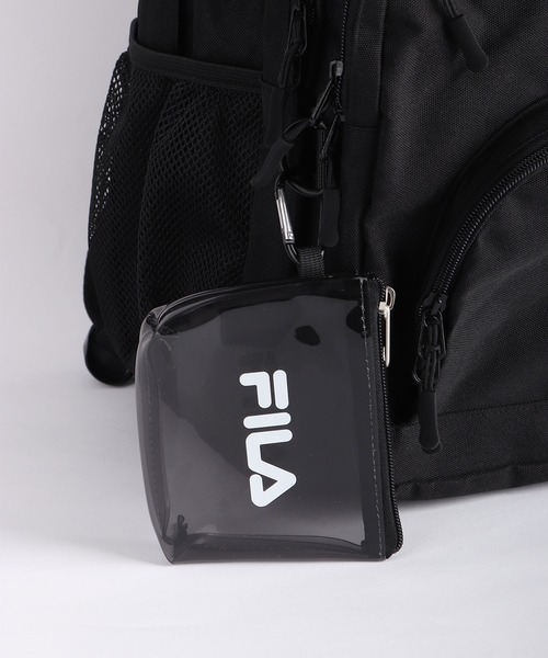 FILA(フィラ)の「FILA フィラ クリアポーチ付き スクールリュック 約30L 大容量 A4収納 PC収納 多機能(バックパック/リュック・メンズ・ブラック・FREE)」の15枚目の写真