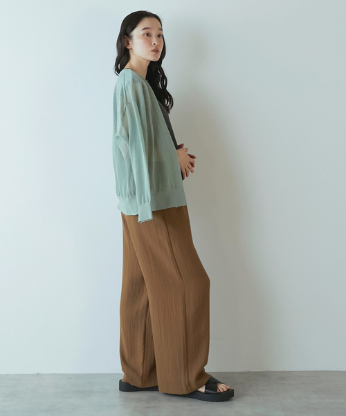 LOGEMENT DE CLAIRE(ロジュモンドクレール)の「Vネックカーディガン(カーディガン/ボレロ・レディース・セージグリーン/ブラック/ラベンダー/ネイビー・FREE)」の22枚目の写真