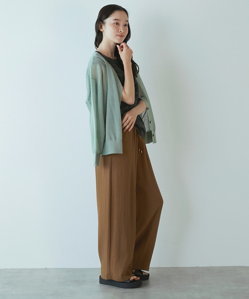 LOGEMENT DE CLAIRE(ロジュモンドクレール)の「Vネックカーディガン(カーディガン/ボレロ・レディース・セージグリーン/ブラック/ラベンダー/ネイビー・FREE)」の21枚目の写真