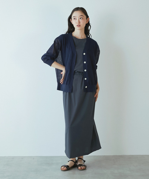 LOGEMENT DE CLAIRE(ロジュモンドクレール)の「Vネックカーディガン(カーディガン/ボレロ・レディース・セージグリーン/ブラック/ラベンダー/ネイビー・FREE)」の19枚目の写真
