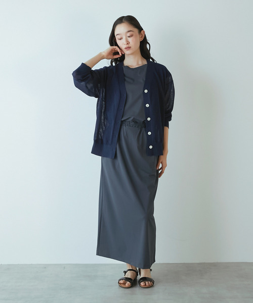 LOGEMENT DE CLAIRE(ロジュモンドクレール)の「Vネックカーディガン(カーディガン/ボレロ・レディース・セージグリーン/ブラック/ラベンダー/ネイビー・FREE)」の18枚目の写真