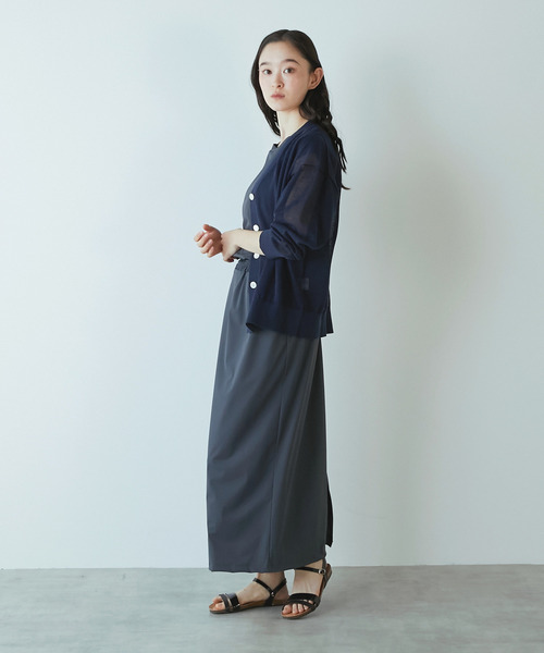 LOGEMENT DE CLAIRE(ロジュモンドクレール)の「Vネックカーディガン(カーディガン/ボレロ・レディース・セージグリーン/ブラック/ラベンダー/ネイビー・FREE)」の17枚目の写真