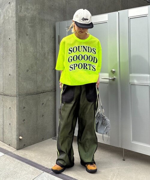 SOUNDSGOOOOD(サウンズグッド)の「【SOUNDS GOOOOD】メッシュロゴTEE(Tシャツ/カットソー・メンズ・ピンク/イエロー・ONE SIZE)」の8枚目の写真