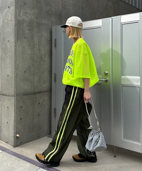 SOUNDSGOOOOD(サウンズグッド)の「【SOUNDS GOOOOD】メッシュロゴTEE(Tシャツ/カットソー・メンズ・ピンク/イエロー・ONE SIZE)」の9枚目の写真