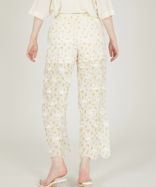 crinkle crinkle crinkle(クリンクルクリンクルクリンクル)の「【crinkle crinkle crinkle】sheer flower easy pants/シアーフラワーイージーパンツ(その他パンツ・レディース・アイボリー/ブラック・FREE)」の18枚目の写真