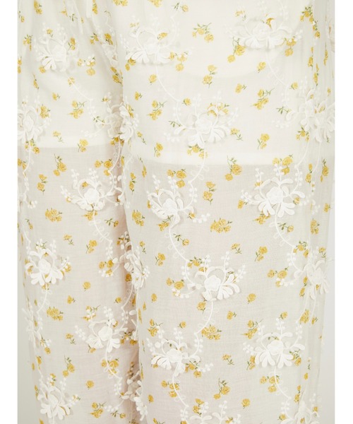 crinkle crinkle crinkle(クリンクルクリンクルクリンクル)の「【crinkle crinkle crinkle】sheer flower easy pants/シアーフラワーイージーパンツ(その他パンツ・レディース・アイボリー/ブラック・FREE)」の12枚目の写真