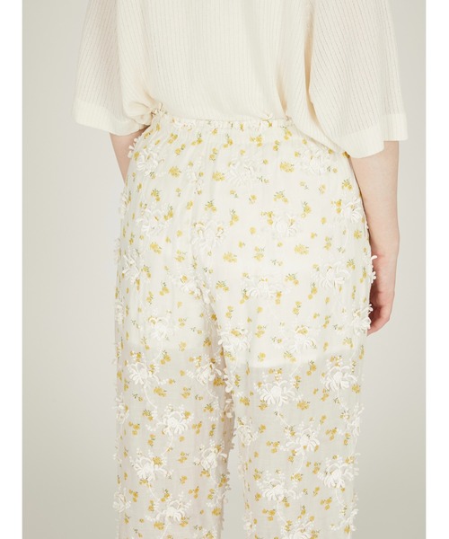 crinkle crinkle crinkle(クリンクルクリンクルクリンクル)の「【crinkle crinkle crinkle】sheer flower easy pants/シアーフラワーイージーパンツ(その他パンツ・レディース・アイボリー/ブラック・FREE)」の13枚目の写真