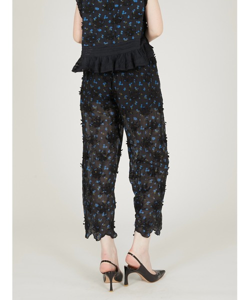 crinkle crinkle crinkle(クリンクルクリンクルクリンクル)の「【crinkle crinkle crinkle】sheer flower easy pants/シアーフラワーイージーパンツ(その他パンツ・レディース・アイボリー/ブラック・FREE)」の9枚目の写真