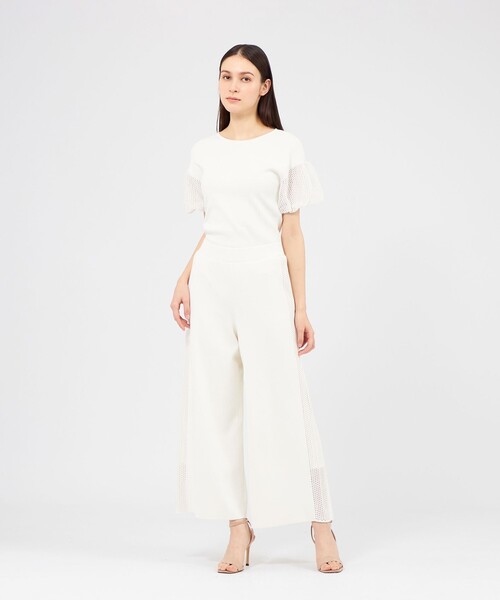 EPOCA(エポカ)の「【La maglia estate】 ニットワイドパンツ(その他パンツ・レディース・チャコールグレー/グリーン/ホワイト・38/40)」の4枚目の写真
