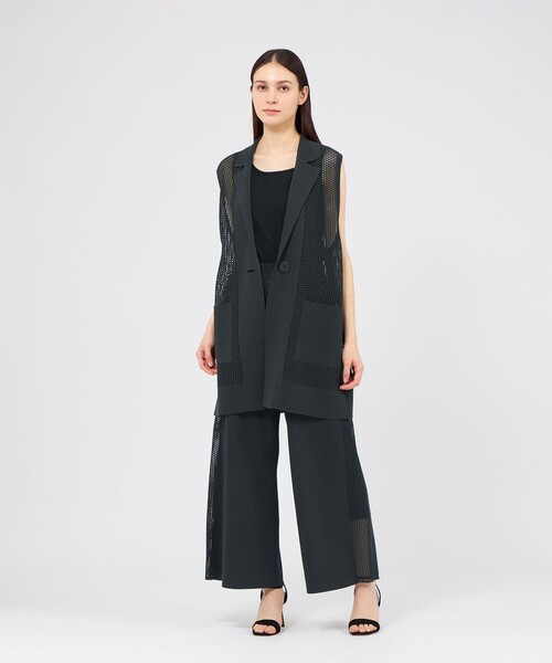 EPOCA(エポカ)の「【La maglia estate】 ニットワイドパンツ(その他パンツ・レディース・チャコールグレー/グリーン/ホワイト・38/40)」の5枚目の写真
