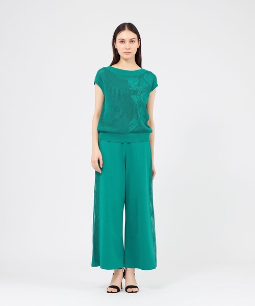 EPOCA(エポカ)の「【La maglia estate】 ニットワイドパンツ(その他パンツ・レディース・チャコールグレー/グリーン/ホワイト・38/40)」の6枚目の写真