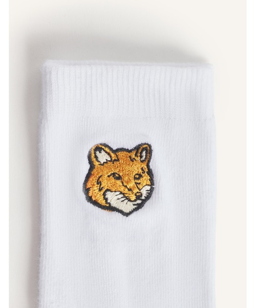 Maison Kitsune（メゾンキツネ）の「FOX HEAD KID SOCKS（ソックス/靴下・キッズ・ホワイト/ベビーピンク・1/3/2）」の4枚目の写真