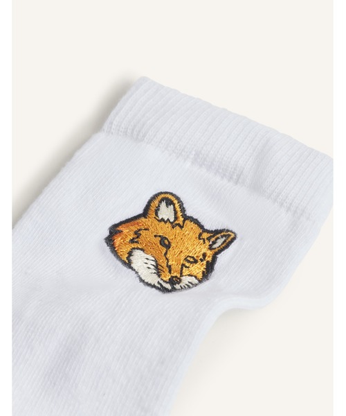 Maison Kitsune（メゾンキツネ）の「FOX HEAD KID SOCKS（ソックス/靴下・キッズ・ホワイト/ベビーピンク・1/3/2）」の5枚目の写真