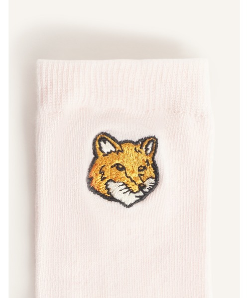 Maison Kitsune（メゾンキツネ）の「FOX HEAD KID SOCKS（ソックス/靴下・キッズ・ホワイト/ベビーピンク・1/3/2）」の8枚目の写真