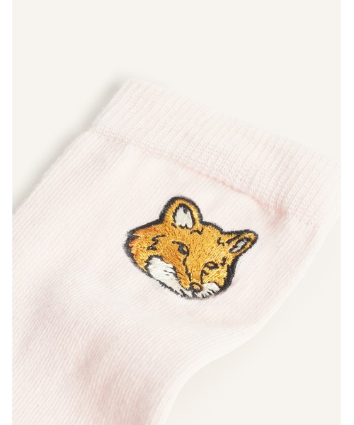 Maison Kitsune（メゾンキツネ）の「FOX HEAD KID SOCKS（ソックス/靴下・キッズ・ホワイト/ベビーピンク・1/3/2）」の9枚目の写真