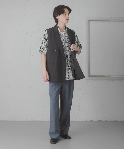 SENSE OF PLACE by URBAN RESEARCH（センスオブプレイスバイアーバンリサーチ）の「ダブルテーラードベスト（ダウンベスト・メンズ・ブラウン/チャコールグレー・LARGE/MEDIUM）」の9枚目の写真