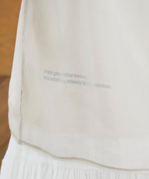 coen(コーエン)の「チビロゴ刺繍 オーガンジーシアーオーバーフレンチスリーブカットソー(Tシャツ/カットソー・レディース・オフホワイト/ベージュ/ライトブルー・M/L)」の16枚目の写真