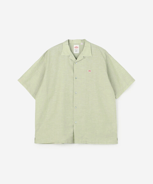 DANTON(ダントン)の「DANTON | コットンリネンスラブ 半袖シャツ MEN(シャツ/ブラウス・メンズ・ブラック/ライトグリーン・40/42)」の3枚目の写真