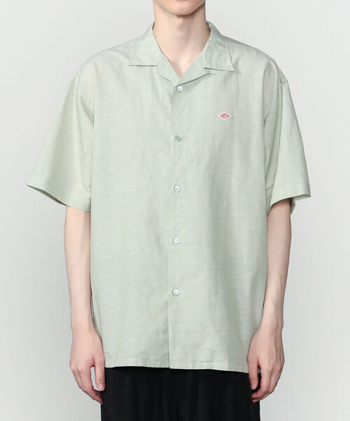 DANTON(ダントン)の「DANTON | コットンリネンスラブ 半袖シャツ MEN(シャツ/ブラウス・メンズ・ブラック/ライトグリーン・40/42)」の9枚目の写真