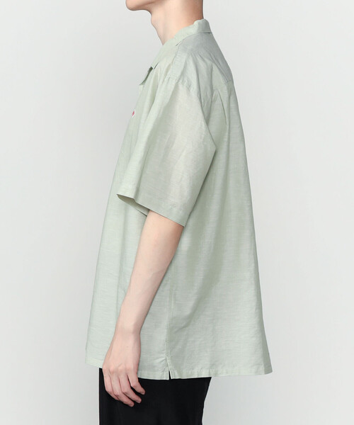 DANTON(ダントン)の「DANTON | コットンリネンスラブ 半袖シャツ MEN(シャツ/ブラウス・メンズ・ブラック/ライトグリーン・40/42)」の10枚目の写真