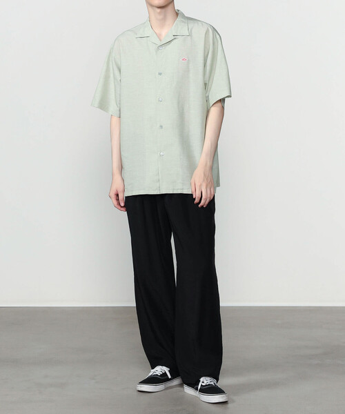 DANTON(ダントン)の「DANTON | コットンリネンスラブ 半袖シャツ MEN(シャツ/ブラウス・メンズ・ブラック/ライトグリーン・40/42)」の12枚目の写真
