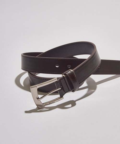 HANES(ヘインズ)の「【Hanes】35mmプレーンベルト HA-12(ベルト・メンズ・ブラウン/ブラック/ダークブラウン・FREE)」の2枚目の写真
