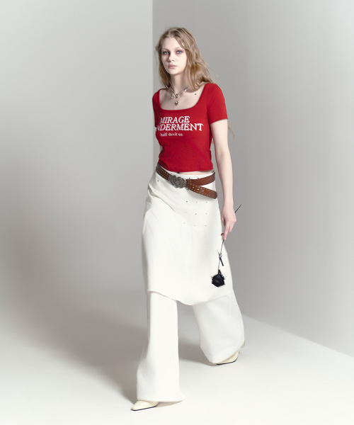 HALF DEVIL US(ハーフデビルアス)の「ハイブリッドマルチプリーツスカート_ホワイト(スカート・レディース・その他・SMALL/MEDIUM)」の4枚目の写真