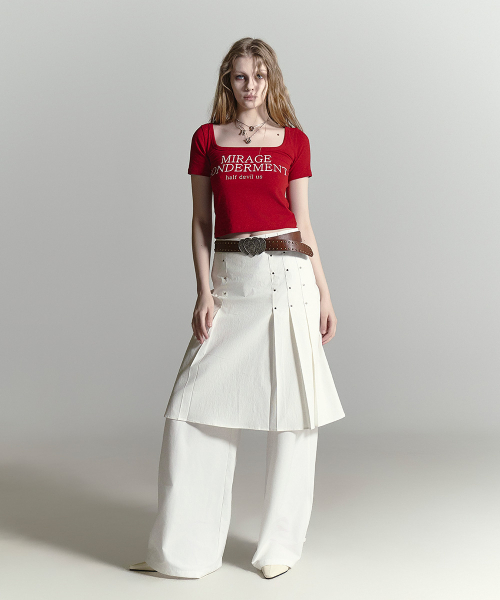 HALF DEVIL US(ハーフデビルアス)の「ハイブリッドマルチプリーツスカート_ホワイト(スカート・レディース・その他・SMALL/MEDIUM)」の7枚目の写真