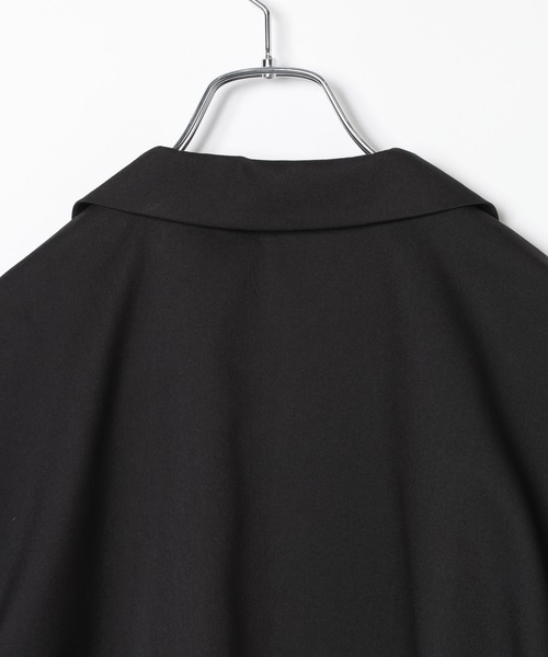 PAGEBOY(ページボーイ)の「【イージーケア/接触冷感/UVカット/セットアップ対応】シフトセットドロストショートシャツ(シャツ/ブラウス・レディース・ネイビー系/グレー系その他/ブラック・FREE)」の5枚目の写真