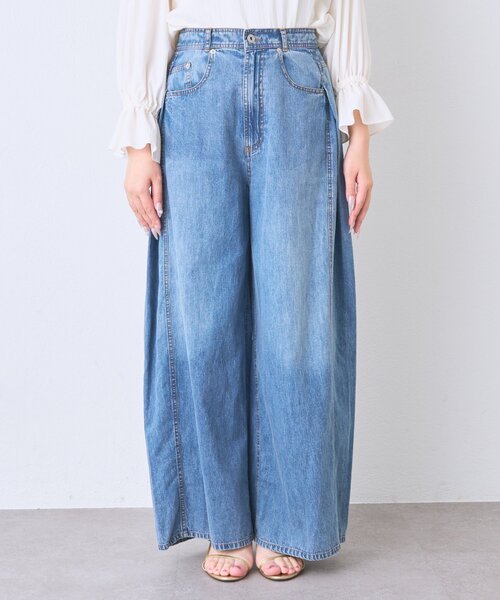 La boutique BonBon(ラブティックボンボン)の「【涼しいデニム】綿麻カーブデニムパンツ(その他パンツ・レディース・サックスブルー・2/1)」の17枚目の写真
